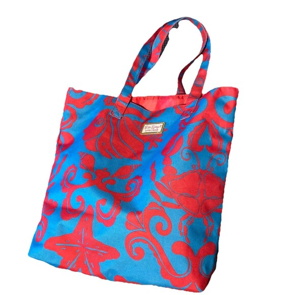 Lilly Pulitzer for‎ Este Lauder Open Top Blue/Pink Tote Bag - Picture 1 of 5